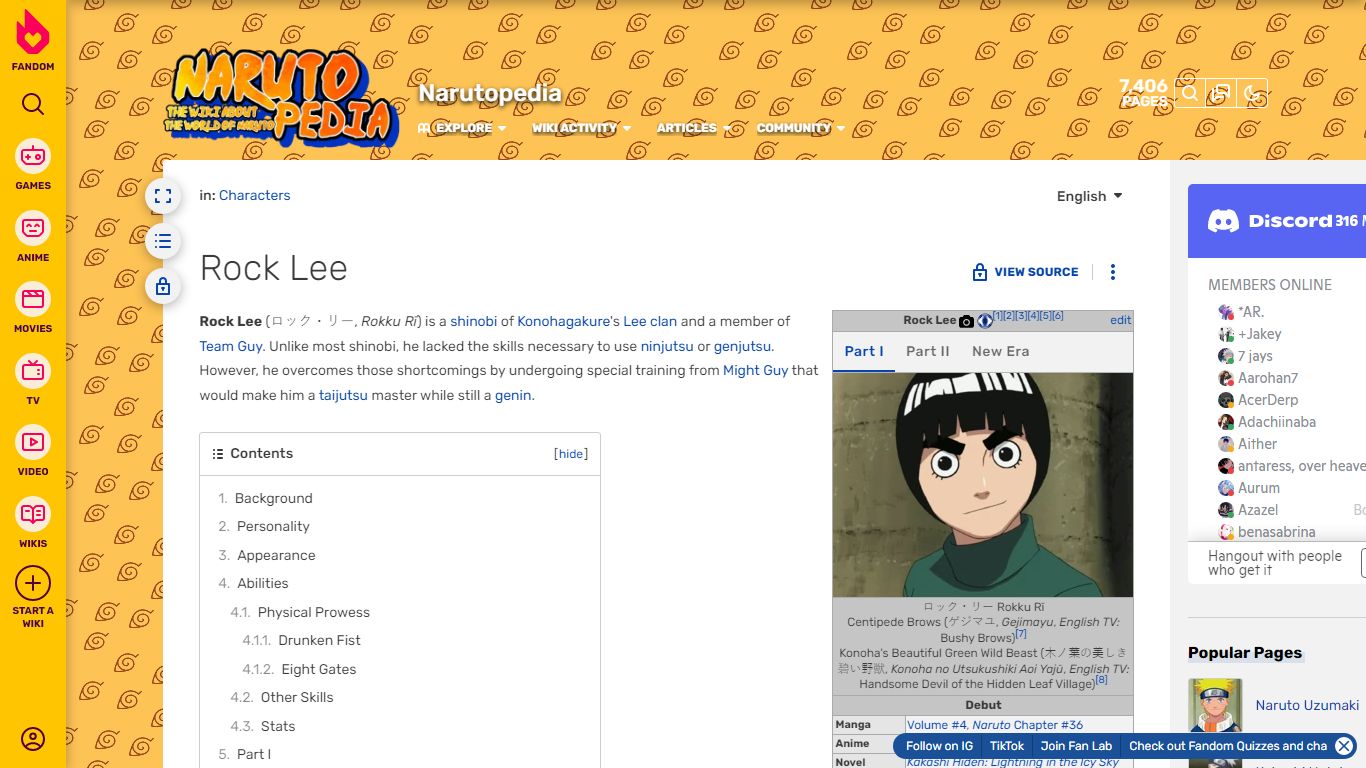 Rock Lee | Narutopedia | Fandom